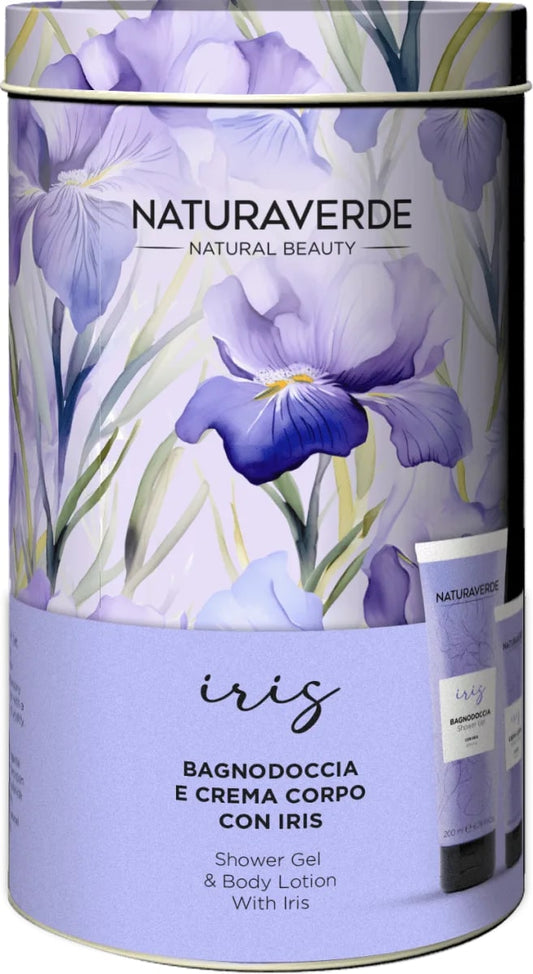NATURAVERDE NATURAL BEAUTY CONFEZIONE IRIS BAGNODOCCIA 200ML E CREMA CORPO 100ML CON IRIS