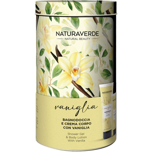 NATURAVERDE NATURAL BEAUTY CONFEZIONE VANIGLIA BAGNODOCCIA 200ML E CREMA CORPO 100ML CON IRIS