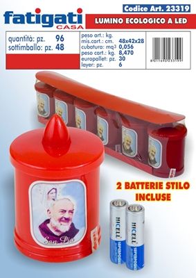 FATIGATI LUMINO VOTIVO A LED CM.6X11 2 PILE STILO INCLUSE