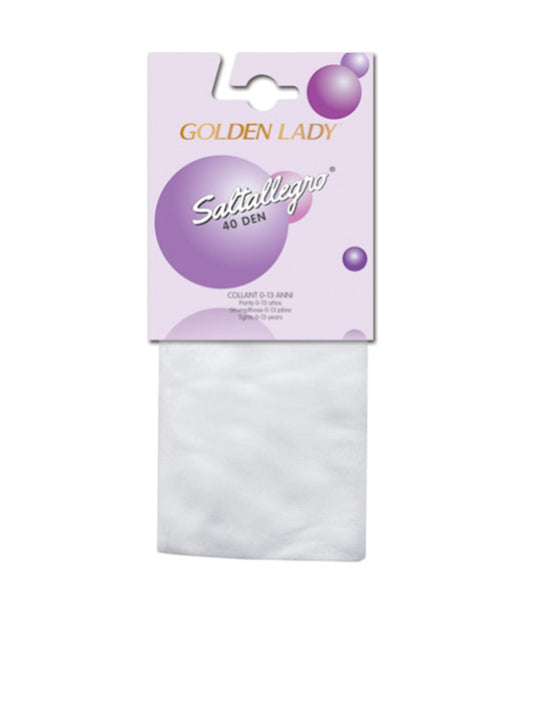 GOLDEN LADY COLLANT SALTALLEGRO FILANCA 40DEN BIANCO 6-8 ANNI