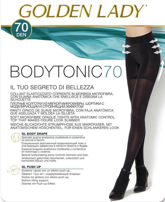 GOLDEN LADY COLLANT BODYTONIC 70DEN NERO 4-L