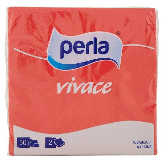 PERLA VIVACE 50 TOVAGLIOLI 2 VELI 33X33 ROSSO