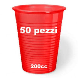 CATERPACK BICCHIERE ROSSO 200CC 50PZ