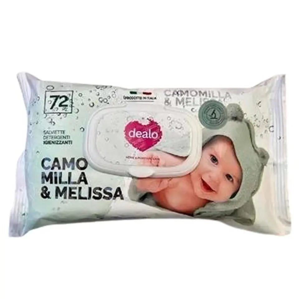 DEALO BABY SALVIETTINE DETERGENTI IGIENIZZANTI 72PZ CAMOMILLA & MELISSA