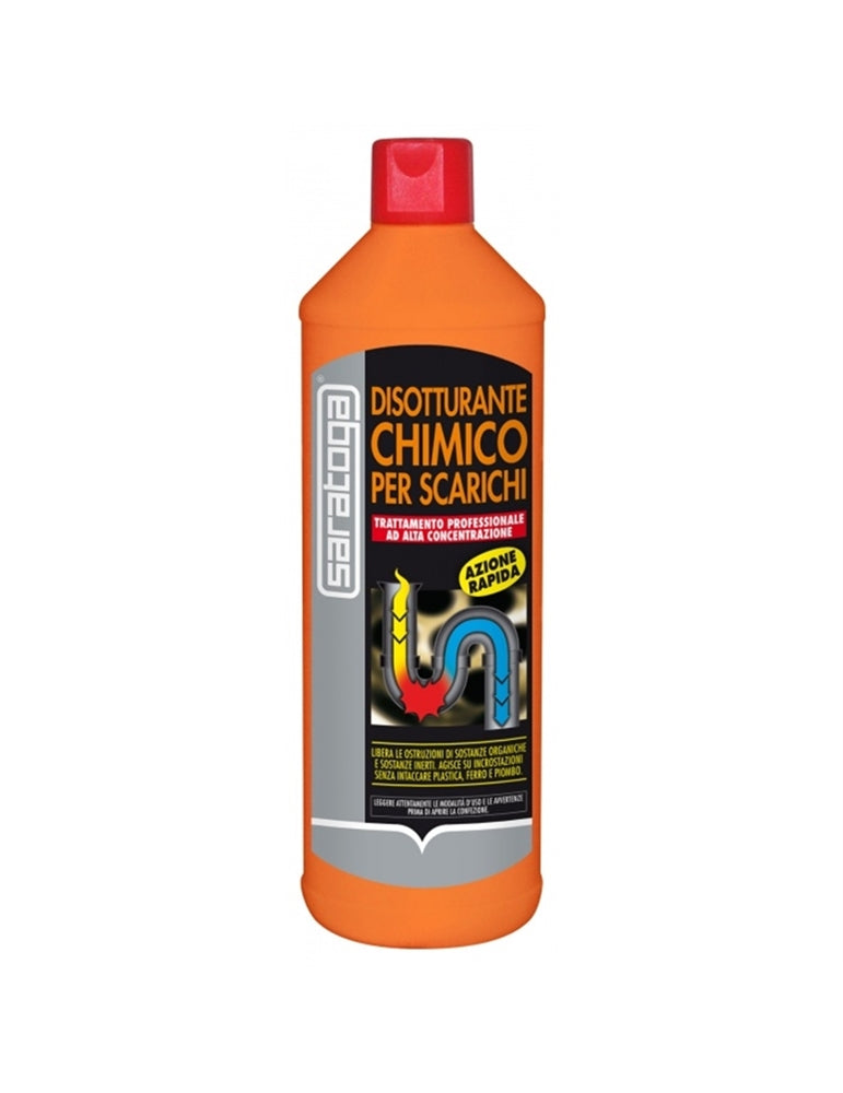 SARATOGA DISOTTURANTE CHIMICO PER SCARICHI PROFESSIONALE LIQUIDO 1L