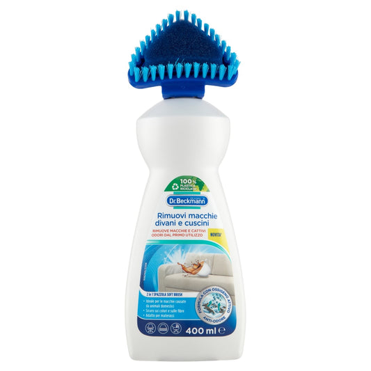 DR. BECKMANN RIMUOVI MACCHIE DIVANI E CUSCINI 400ML CON SPAZZOLA SOFT BRUSH