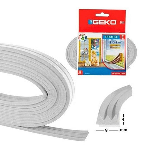 GEKO PARAFREDDO PER PORTE E FINESTRE STRIP PROFILO 1-3,5MM 6M BIANCO