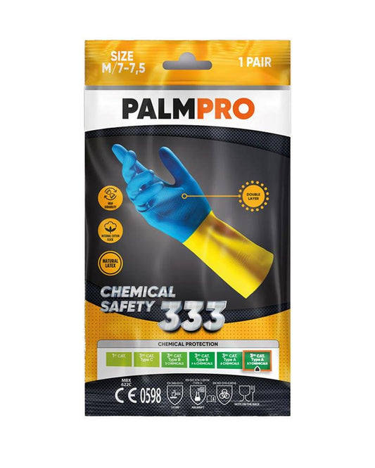 PALMPRO GUANTI CHEMICAL SAFETY 333 1 PAIO SIZE S/6-6,5