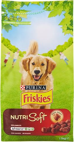 FRISKIES CROCCANTINI 1,5KG NUTRI SOFT MANZO