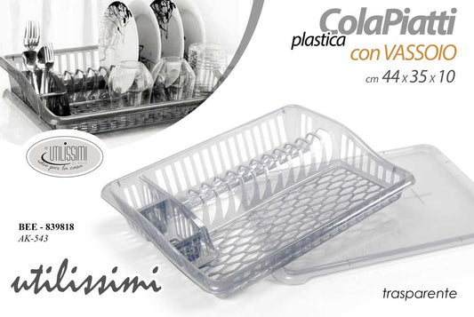 GICOS COLAPIATTI PLASTICA CON VASSOIO CM.44X35X10 TRASPARENTE
