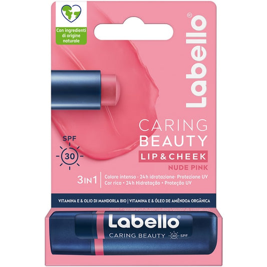 LABELLO CARING BEAUTY LIP & CHEEK 3IN1 SPF30 4,8G NUDE PINK