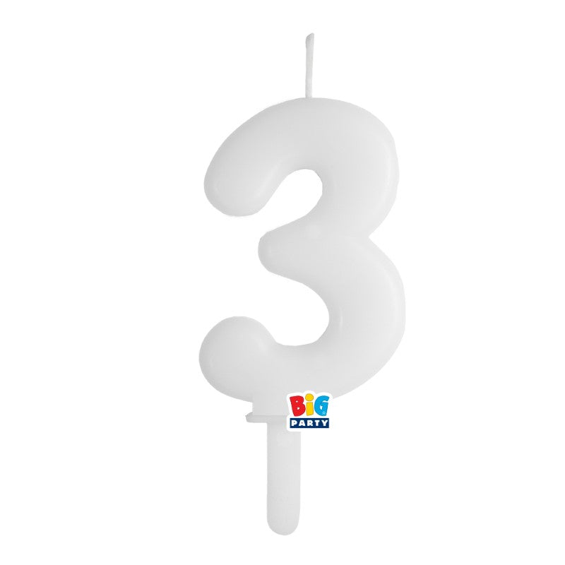 BIG PARTY CANDELA TINY PLUMP BIANCO 3 CM.7