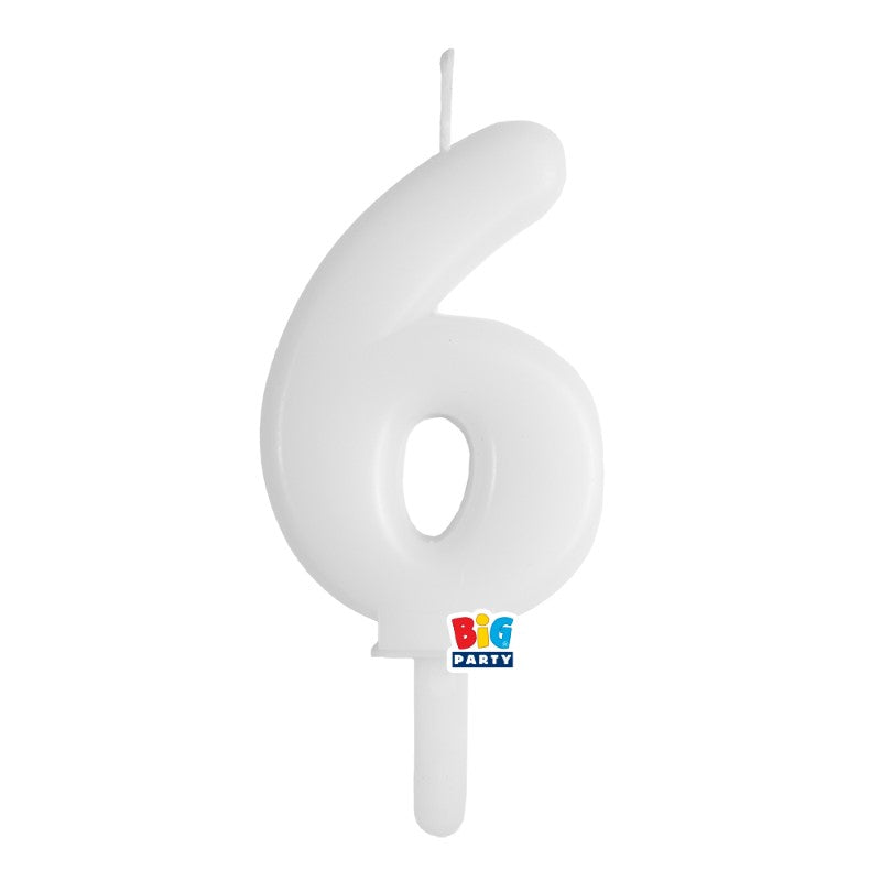 BIG PARTY CANDELA TINY PLUMP BIANCO 6 CM.7