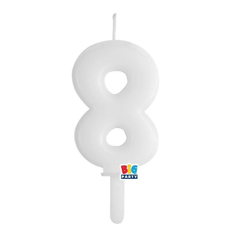 BIG PARTY CANDELA TINY PLUMP BIANCO 8 CM.7