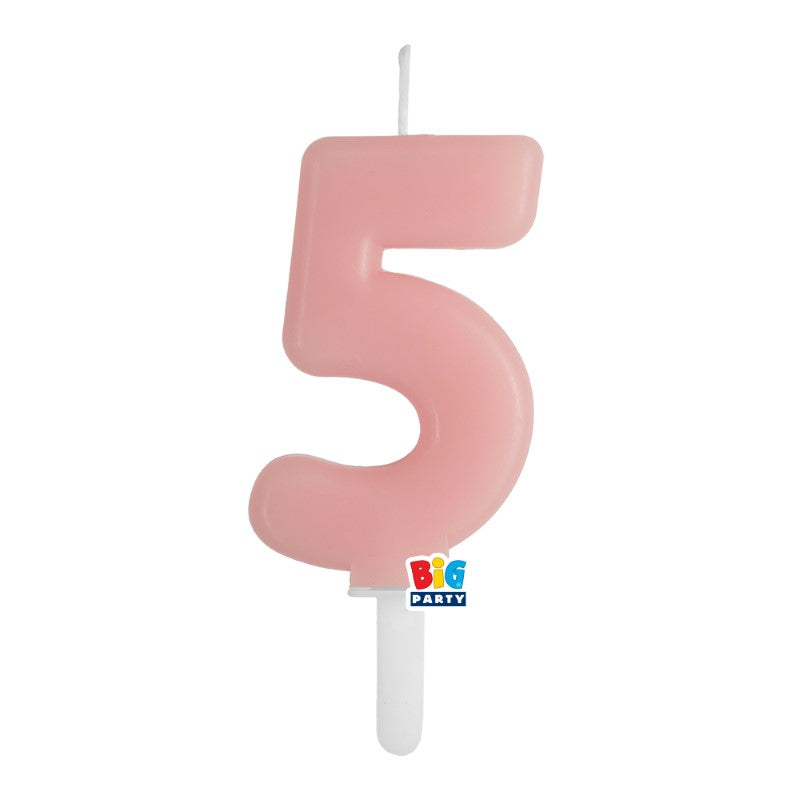 BIG PARTY CANDELA TINY PLUMP ROSA BABY 5 CM.7