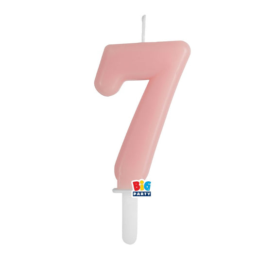 BIG PARTY CANDELA TINY PLUMP ROSA BABY 7 CM.7