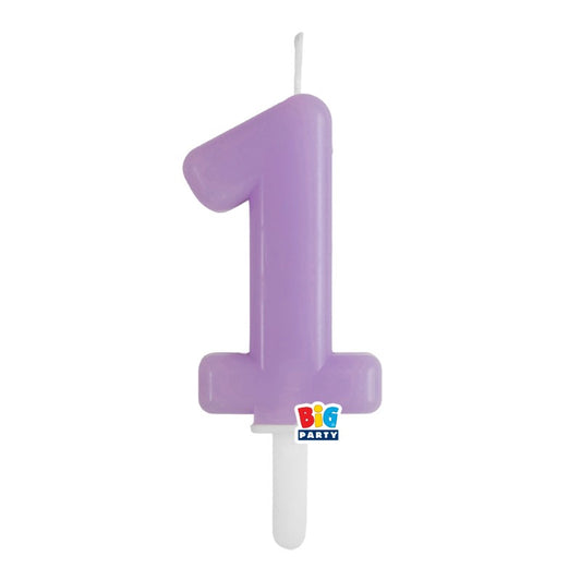 BIG PARTY CANDELA TINY PLUMP LILLA 1 CM.7
