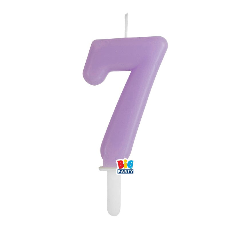 BIG PARTY CANDELA TINY PLUMP LILLA 7 CM.7
