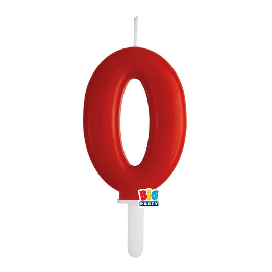 BIG PARTY CANDELA TINY PLUMP ROSSO 0 CM.7