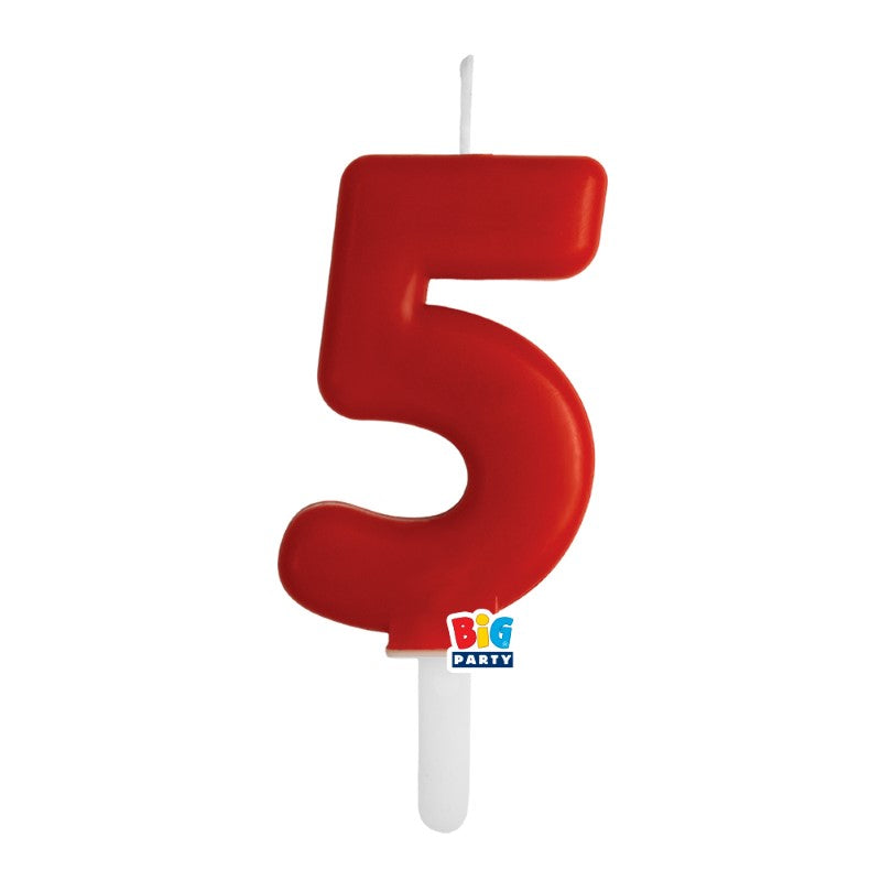BIG PARTY CANDELA TINY PLUMP ROSSO 5 CM.7