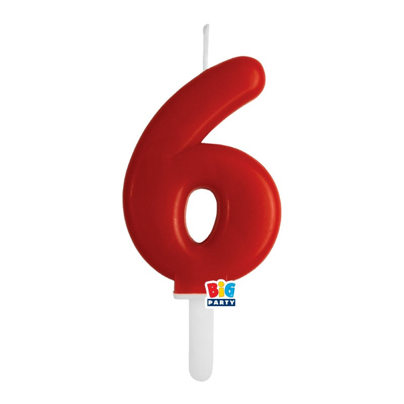 BIG PARTY CANDELA TINY PLUMP ROSSO 6 CM.7