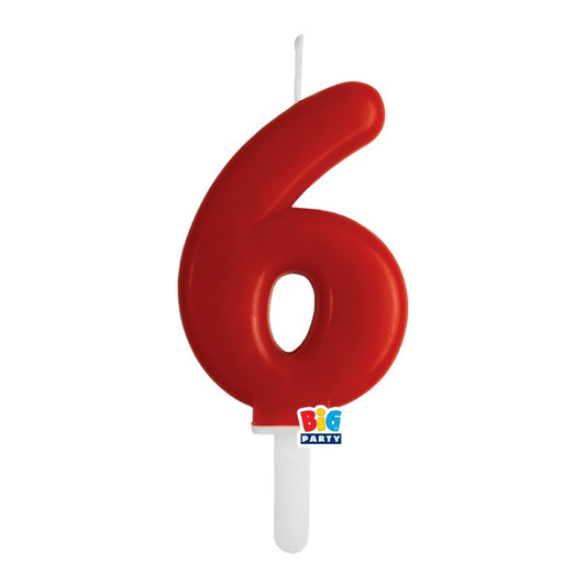 BIG PARTY CANDELA TINY PLUMP ROSSO 6 CM.7