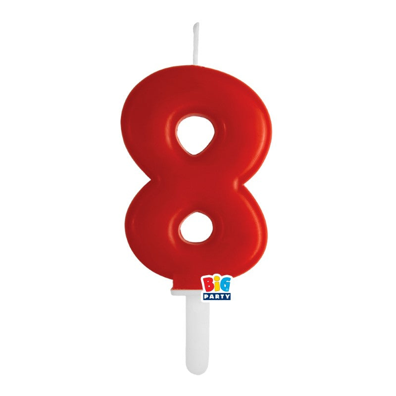BIG PARTY CANDELA TINY PLUMP ROSSO 8 CM.7