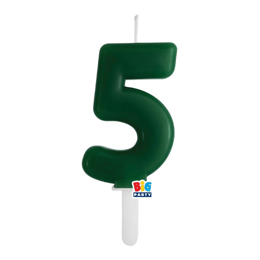 BIG PARTY CANDELA TINY PLUMP VERDE FORESTA 5 CM.7