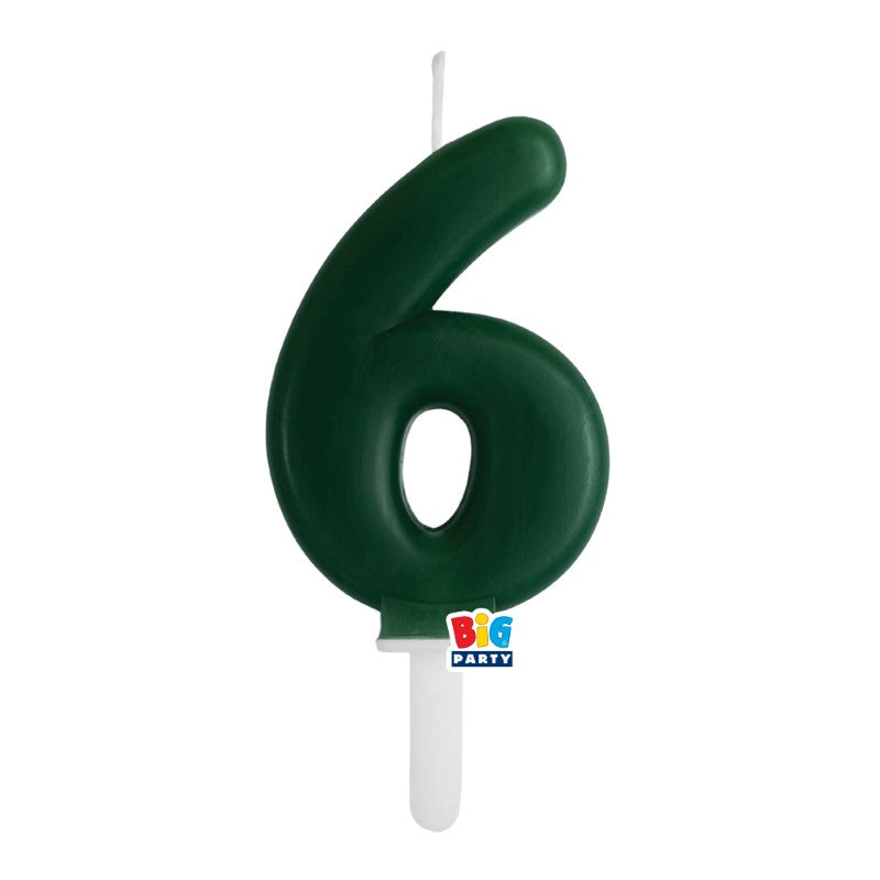 BIG PARTY CANDELA TINY PLUMP VERDE FORESTA 6 CM.7