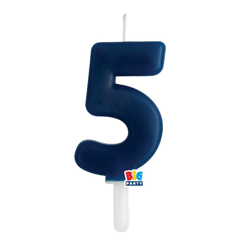 BIG PARTY CANDELA TINY PLUMP BLU NAVY 5 CM.7