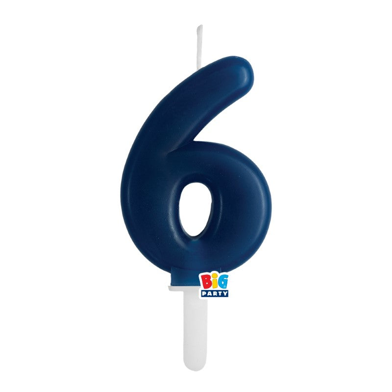 BIG PARTY CANDELA TINY PLUMP BLU NAVY 6 CM.7