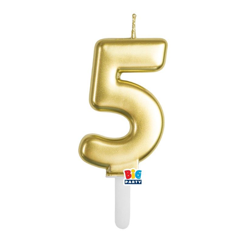 BIG PARTY CANDELA TINY PLUMP ORO METAL 5 CM.7