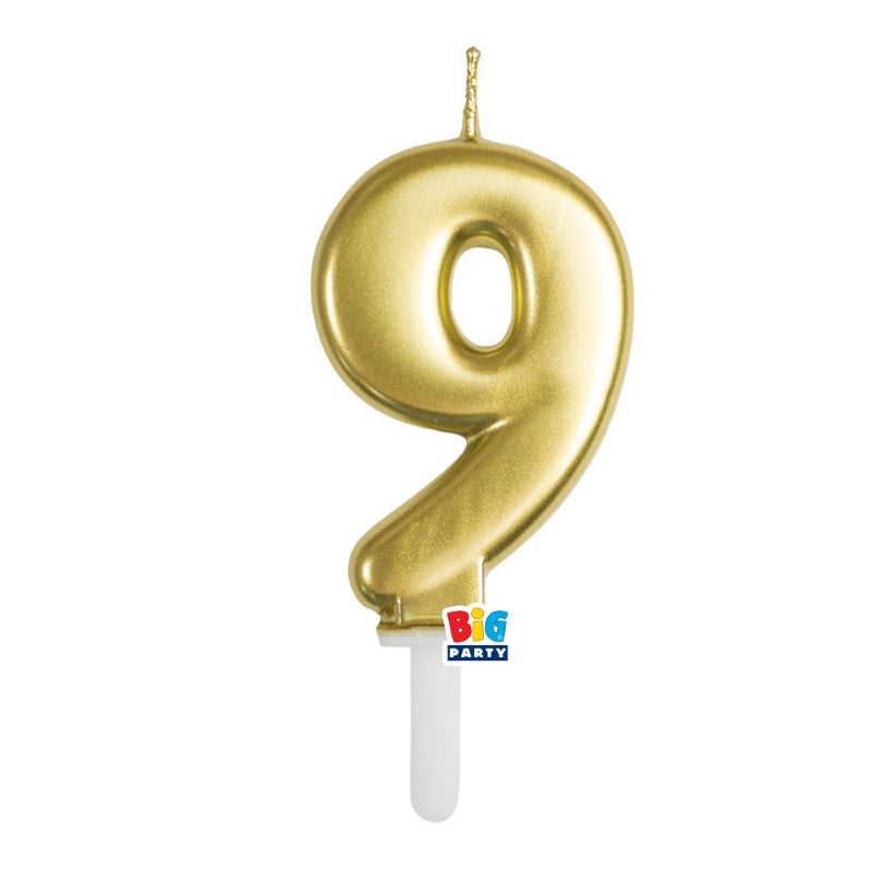 BIG PARTY CANDELA TINY PLUMP ORO METAL 9 CM.7