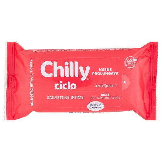 CHILLY POCKET 12 SALVIETTINE INTIME CICLO IGIENE PROLUNGATA ANTIODOR