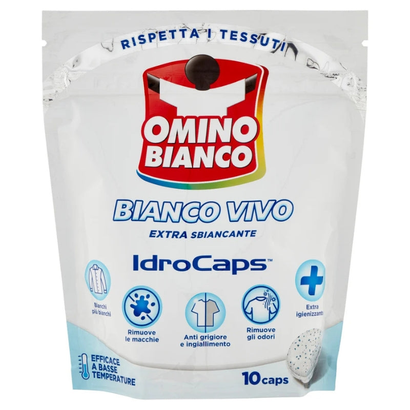 OMINO BIANCO ADDITIVO IDROCAPS 200G 10 CAPS BIANCO VIVO EXTRA SBIANCANTE