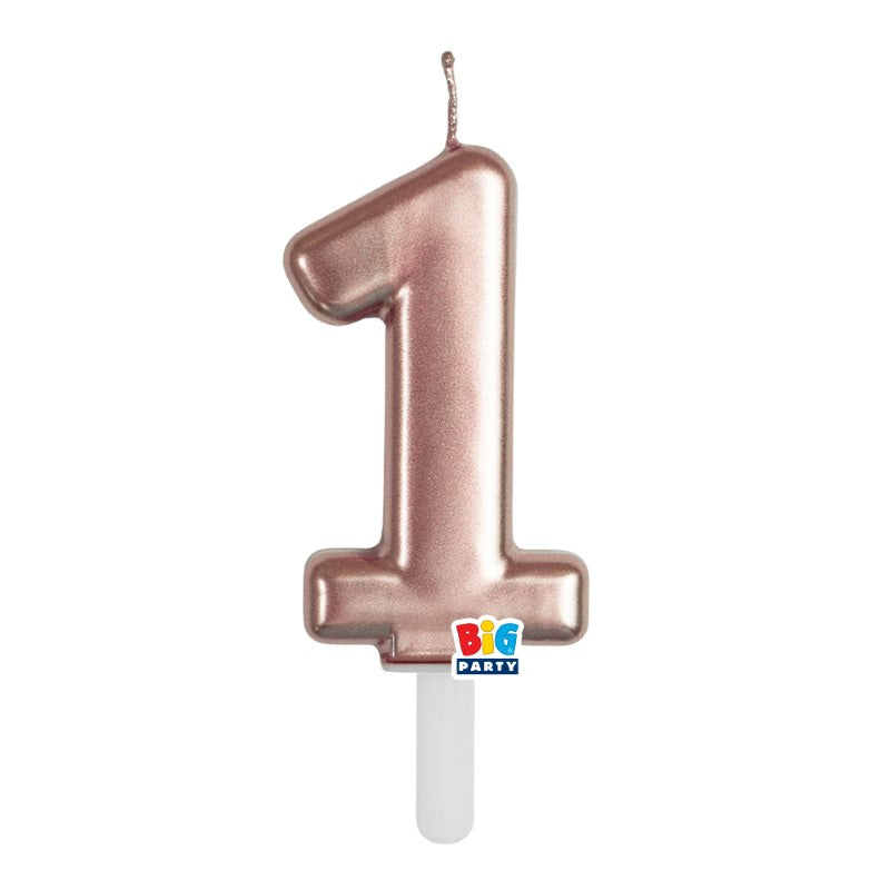 BIG PARTY CANDELA TINY PLUMP ROSE GOLD METAL 1 CM.7