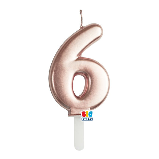 BIG PARTY CANDELA TINY PLUMP ROSE GOLD METAL 6 CM.7