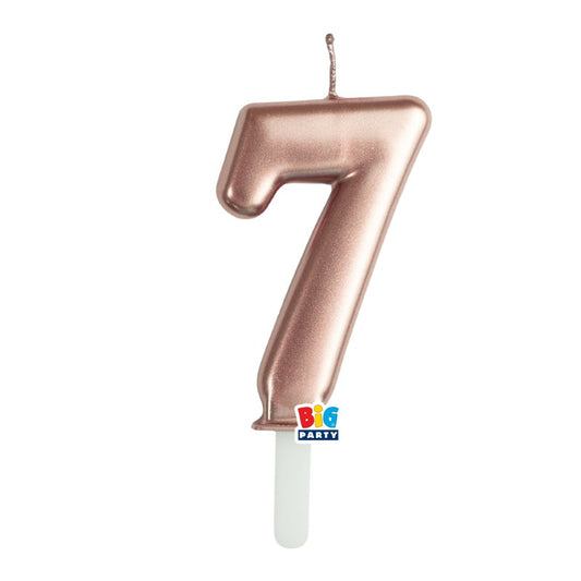 BIG PARTY CANDELA TINY PLUMP ROSE GOLD METAL 7 CM.7