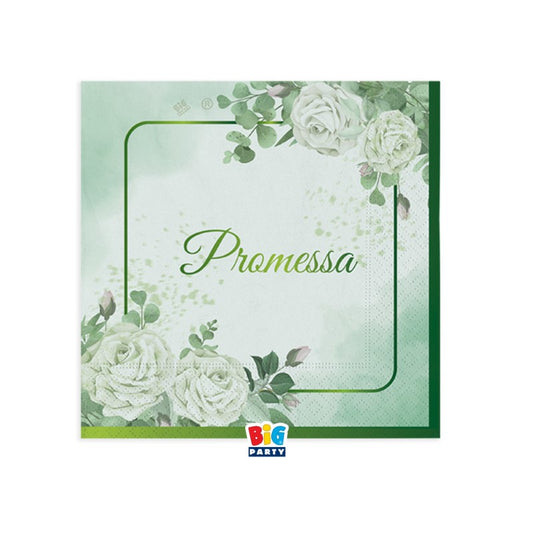 BIG PARTY 16 TOVAGLIOLI 25X25 PROMESSA EUCALIPTO