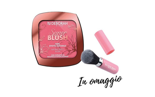 DEBORAH SUPER BLUSH FARD EFFETTO NATURALE 01 + PENNELLO IN OMAGGIO