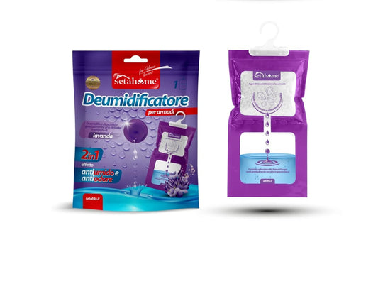 SETABLU HOME DEUMIDIFICATORE PER ARMADI 2IN1 CON APPENDINO 500ML LAVANDA