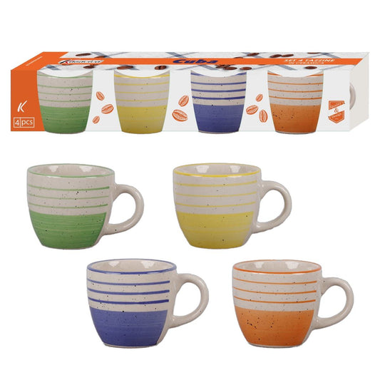 KASAVIVA CUBA SET 4 TAZZINE CAFFE' ASSORTITE