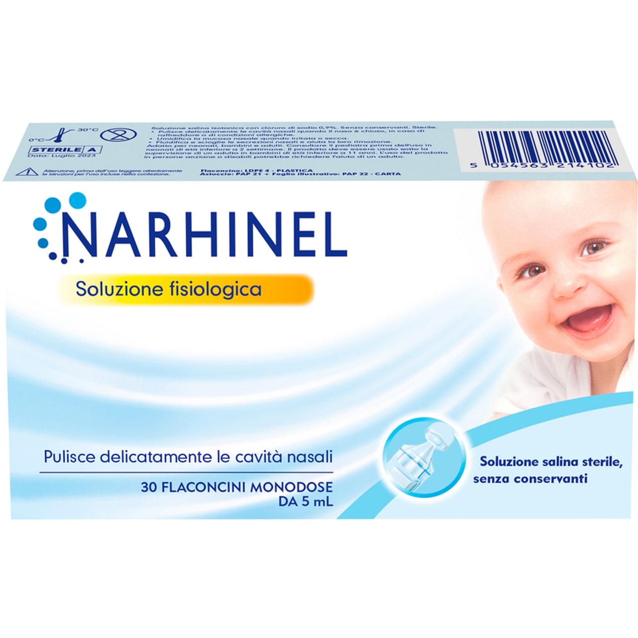 NARHINEL SOLUZIONE FISIOLOGICA 30 FLACONCINI MONODOSE 5ML