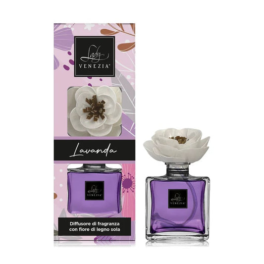 LADY VENEZIA DIFFUSORE DI FRAGRANZA CON FIORE DI LEGNO SOLA 100ML LAVANDA