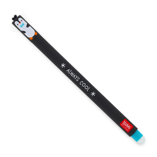 LEGAMI MILANO PENNA GEL CANCELLABILE 0,7MM PINGUINO ALWAYS COOL INCHIOSTRO TURCHESE