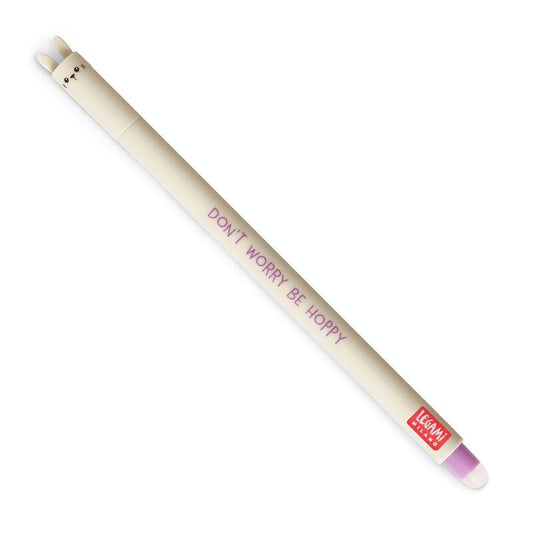 LEGAMI MILANO PENNA GEL CANCELLABILE 0,7MM CONIGLIO DON'T WORRY BE HOPPY INCHIOSTRO VIOLA