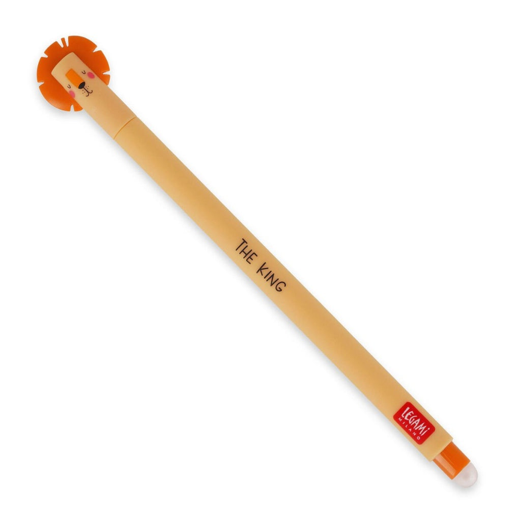 LEGAMI MILANO PENNA GEL CANCELLABILE 0,7MM LEONE THE KING INCHIOSTRO ARANCIONE