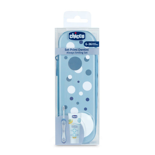 CHICCO BABY SET PRIMI DENTINI 6-36 MESI AZZURRO