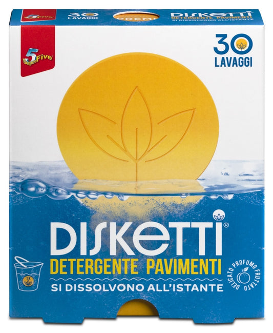 SUPERFIVE DISKETTI DETERGENTE PAVIMENTI SI DISSOLVONO ALL'ISTANTE 30 LAVAGGI FRUTTATO