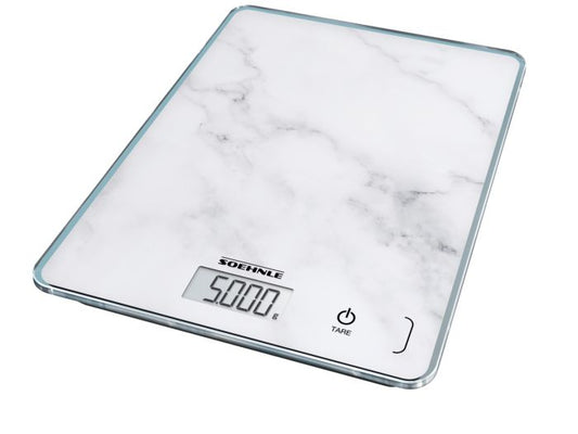 SOEHNLE PAGE COMPACT 300 MARBLE BILANCIA DA CUCINA PESA ALIMENTI DIGITALE BIANCO